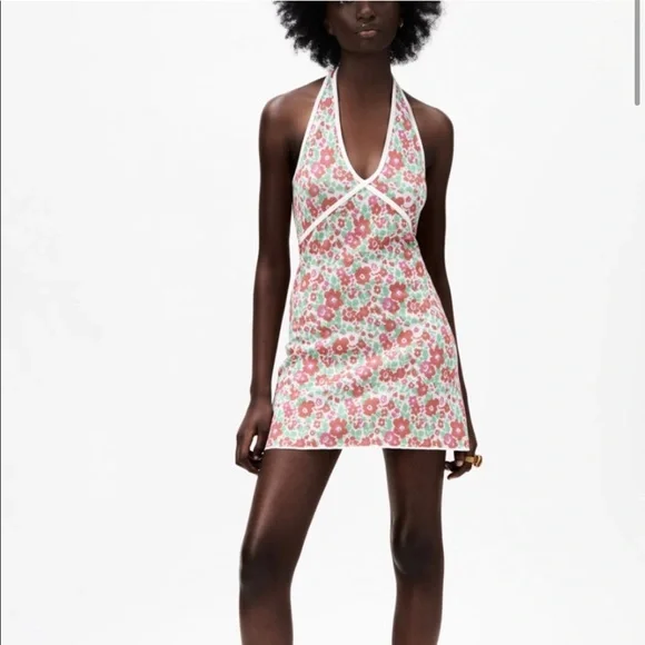 hot pink mini dress Hot Pink Short Sleeve Low Back Mini Dress main image 1